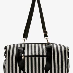 Alice + Olivia Striped Canvas Duffel Bag